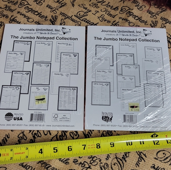 NWT lot of 2 journals unlimited jumbo notepad - Picture 4 of 6